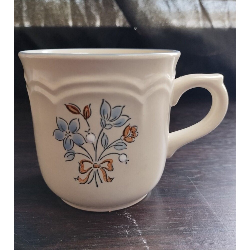 Coffee Mug TeaCup Cordella Stoneware Bluet Pattern Made in Japan Vintage 10 OZ